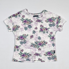 TALLE 8 AÑOS - REMERA M/CORTA FLORES VIOLETAS - MIMO