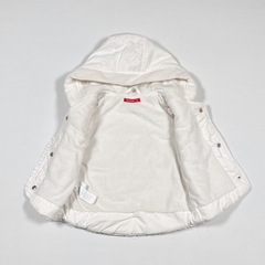 TALLE XL (12 MESES ) - CHALECO ABRIGO BLANCO FORRADO EN POLAR - MINIMIMO - Fiesta Vintage