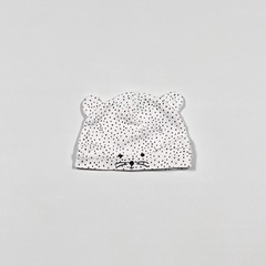 TALLE 4/6 MESES - GORRO ALGODON BLANCO OSO - H&M