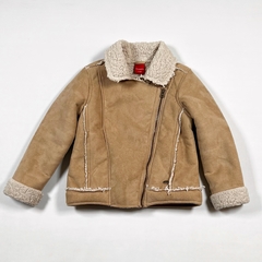 TALLE 6 AÑOS - CAMPERA GAMUZA BEIGE FORRADA EN CORDERITO - MIMO