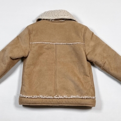 TALLE 6 AÑOS - CAMPERA GAMUZA BEIGE FORRADA EN CORDERITO - MIMO - Fiesta Vintage