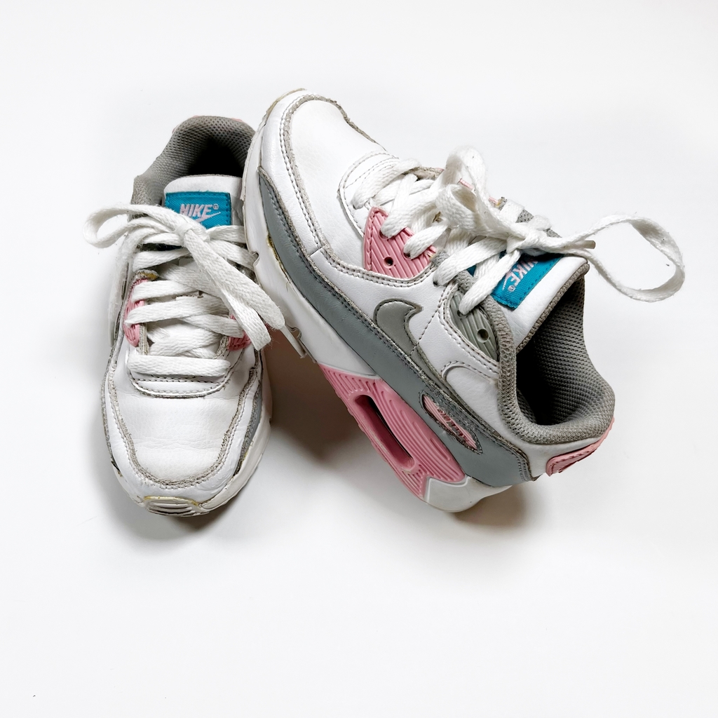 TALLE 28.5 ( SUELA 20 CM ) - ZAPATILLAS AIR MAX BLANCA GRIS Y ROSA - NIKE