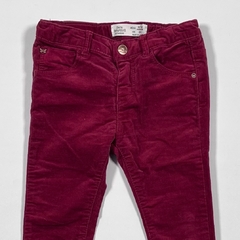 TALLE 9/12 MESES - PANTALON CORDEROY FINITO ELASTIZADO BORDO - ZARA - comprar online