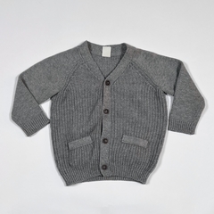 TALLE 9/12 MESES - CARDIGAN HILO GRUESO GRIS - H&M