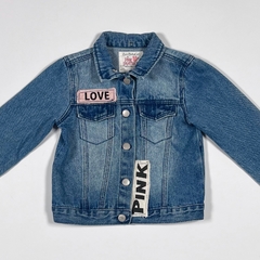 TALLE 18/24 MESES - CAMPERA JEAN RIGIDO AZUL PARCHES PANTERA - ZARA - comprar online