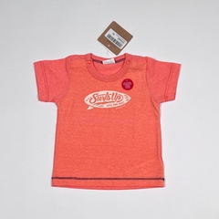 TALLE L ( 9 MESES ) - REMERA M/CORTA NARANJA SURFS C/ETIQUETA - MINIMIMO