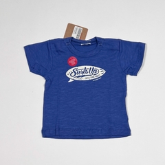 TALLE XL ( 12 MESES ) - REMERA M/CORTA AZUL SURFS C/ETIQUETA - MINIMIMO