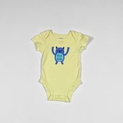 TALLE NB - BODY M/CORTA AMARILLO MONSTRUO AZUL - CARTERS