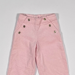 TALLE 18/24 MESES - PANTALON CORDEROY CINTURA ALTA ROSA BOTONES DORADOS - JANNIE & JACK - comprar online