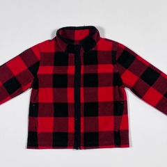 TALLE 12 /18 MESES - CAMPERA POLAR CUADRILLE NEGRO ROJO - OSHKOSH - comprar online