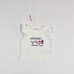 TALLE 6/9 MESES - CONJUNTO SHORT AZUL FLORES REMERA S/MANGA BLANCA MOMMY C/ETIQUETA - PATPAT - comprar online