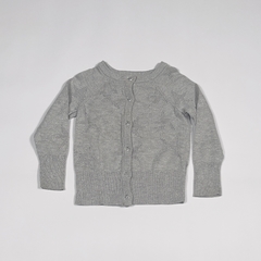 TALLE 2T - CAMPERA TEJIDA GRIS LUREX ESTRELLAS CALADAS - CAT&JACK