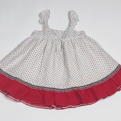 TALLE 12/18 MESES - VESTIDO S/MANGA BLANCO VOLADO ESTRELLAS ROJO AZUL - GAP - comprar online