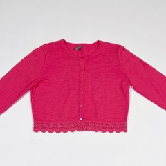 TALLE XL ( 10/11 AÑOS ) - CAMPERA TEJIDA HILO CORAL - BENETTON - comprar online