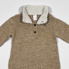 TALLE 2 AÑOS - SWEATERTEJIDO BEIGE MELANGE BOTONES CUELLO PELITO - CARTERS - comprar online