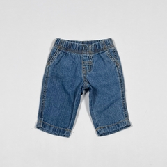 TALLE 3 MESES - JEAN CINTURA ELASTICA AZUL GASTADO - CARTERS