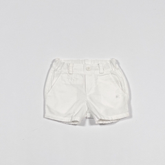 TALLE 6 MESES - SHORT GABARDINA BLANCO - BABYCOTTONS