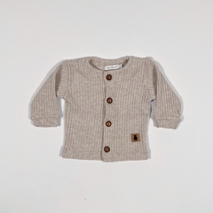 TALLE 3 MESES - CAMPERA BEIGE BOTONES MADERA - OLD BUNCH