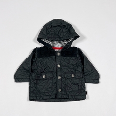 TALLE 6 MESES - CAMPERA ENGOMODA NEGRA FORRADA CUADROS - CARTERS