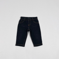 TALLE 6 MESES - LEGGING TIPO JEAN AZUL COSTURA OCRE - CARTERS