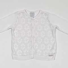 TALLE 2 AÑOS - CAMPERA TEJIDA HILO BLANCA CALADA - CHEEKY - comprar online