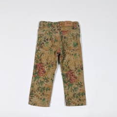 TALLE 2 AÑOS - JEAN CHUPIN ELASTIZADO VERDE FLORES - CHEEKY - comprar online