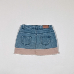 TALLE 2/3 AÑOS - POLLERA JEAN RUEDO ROSA - ZARA - comprar online