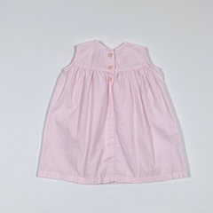 TALLE 6 MESES - VESTIDO S/MANGAS ROSA FLORES BORDADAS - GIMOS - comprar online