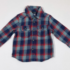 TALLE 18 MESES - CAMISA M/LARGA VIYELA CUADROS VERDE AZUL ROJA - CARTERS - comprar online