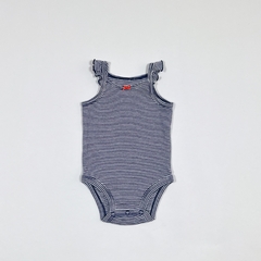 TALLE 3 MESES - BODY S/MANGAS RAYADO AZUL - CARTERS