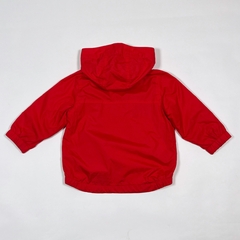 TALLE 12/18 MESES - CAMPERA ROMPEVIENTO ROJA FORRADA ALGODON GRIS - GAP en internet