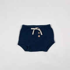 TALLE 5 ( 24/36 MESES ) - SHORT TELA TRAMADA AZUL - MINI ANIMA