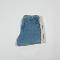 TALLE 7 - SHORT JEAN RIGIDO CELESTE APLIQUE FLUOR - CARTERS en internet