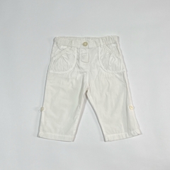 TALLE M ( 3/6 MESES ) - PANTALON GABARDINA LIVIANO BLANCO - MIMO - comprar online