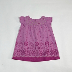 TALLE 12/18 MESES - VESTIDO S/MANGA VIOLETA ARABESCOS CASCABELES - CHEEKY - comprar online