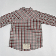 TALLE XL ( 12 MESES ) - CAMISA M/LARGA CUADROS GRIS ROJA - CHEEKY - comprar online