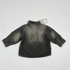 TALLE 6/12 MESES - CAMISA M/LARGA JEAN NEGRA GASTADA C/ETIQUETA - BROER - comprar online