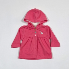 TALLE 3 MESES - CAMPERA ALGODON RUSTICO CAPUCHA FORRADA PELITO - CARTERS