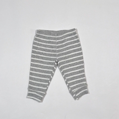 TALLE 3 MESES - PANTALÓN ALGODÓN GRIS RAYAS BLANCAS PELOTA - CARTERS