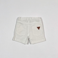 TALLE M (6 MESES) - BERMUDA JEAN ELASTIZADO BLANCO - MIMO - comprar online