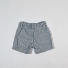 TALLE 9 MESES - SHORT GABARDINA BLANCO RAYITAS AZULES - CARTERS - comprar online