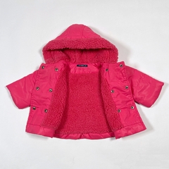 TALLE M - CAMPERA ABRIGO FUCSIA FORRADA CORDERITO - MIMO - comprar online