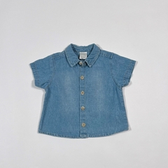 TALLE 3/6 MESES - CAMISA M/CORTA JEAN CELESTE - GRISINO