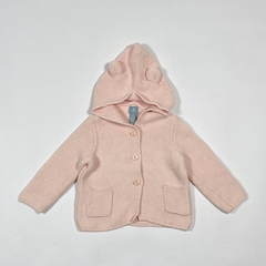 TALLE 6/12 MESES - CAMPERA TEJIDA HILO GRUESO ROSA - GAP