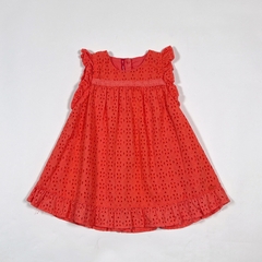 TALLE L (9 MESES) - VESTIDO S/MANGA BRODERY CORAL - MIMO