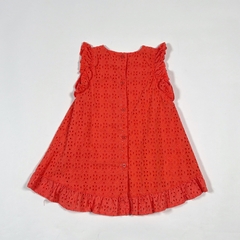 TALLE L (9 MESES) - VESTIDO S/MANGA BRODERY CORAL - MIMO en internet