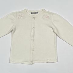 TALLE 1 (12/18 MESES) - CAMPERA TEJIDA HILO CRUDA BORDADA - MIMO - comprar online