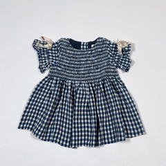 TALLE 6/9 MESES - VESTIDO M/CORTA AZUL CUADROS - ZARA - comprar online