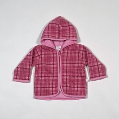 TALLE S (3/6 MESES) - CAMPERA POLAR ROSA CUADROS FORRADA EN ALGODON- CHEEKY - comprar online