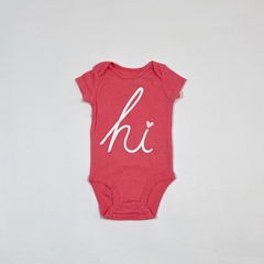 TALLE 3 MESES - BODY M/CORTA CORAL "HI" - CARTERS - comprar online